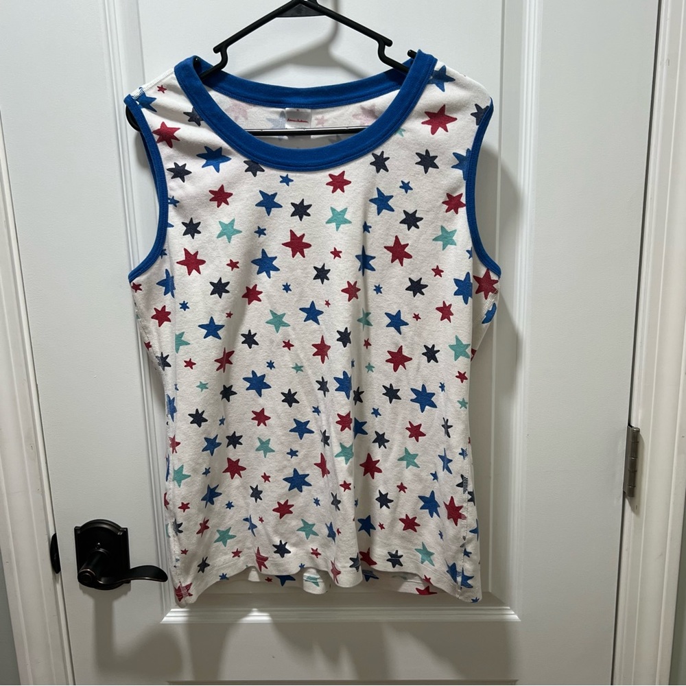 Hanna Anderson Size XL 100% Cotton Star Printed Tank Top